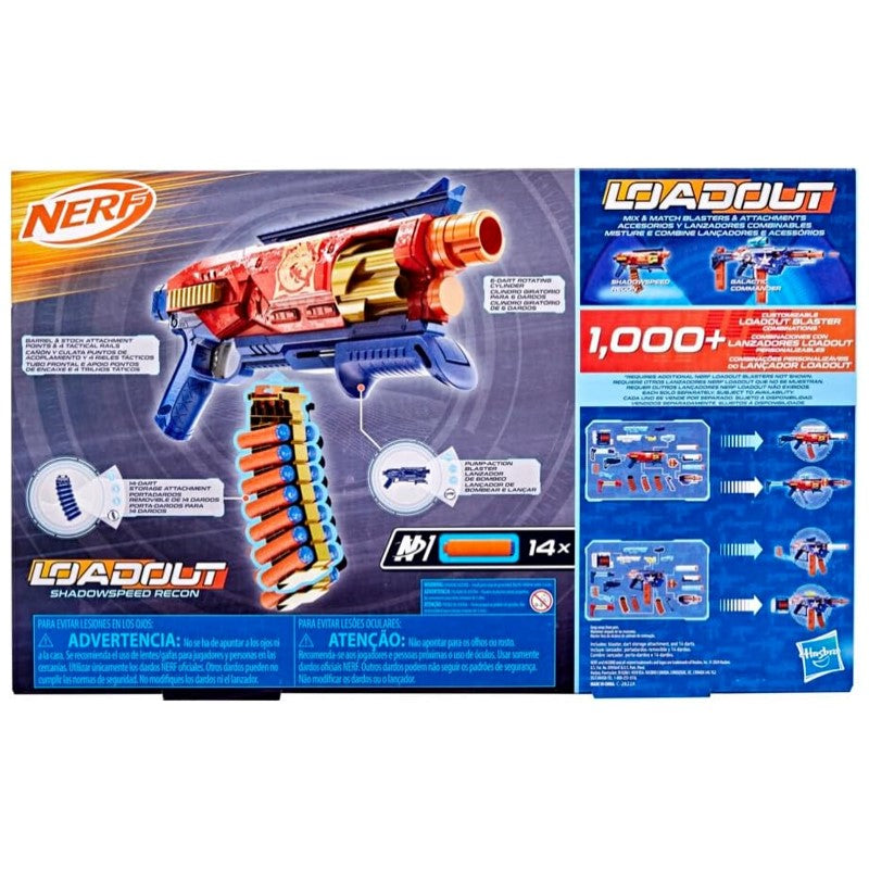 Lançador De Dardos Nerf Loadout Shadowspeed Recon - Hasbro