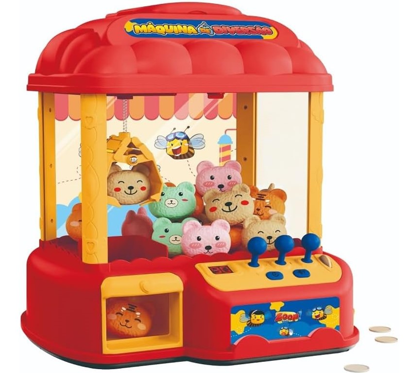 Máquina Grande de Pegar Ursinhos e Bolinhas - Zoop Toys
