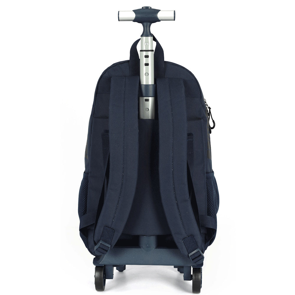 Kit Escolar Homem-Aranha Azul Marinho Mochila de Rodinhas + Lancheira Térmica + Estojo - Luxcel