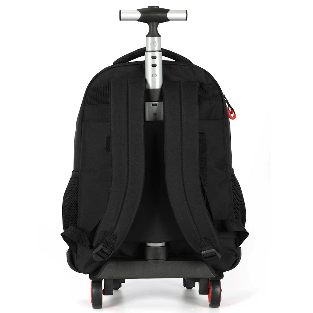 Kit Escolar Spider-Man Mochila de Rodinhas, Lancheira e Estojo Black & Red - Luxcel