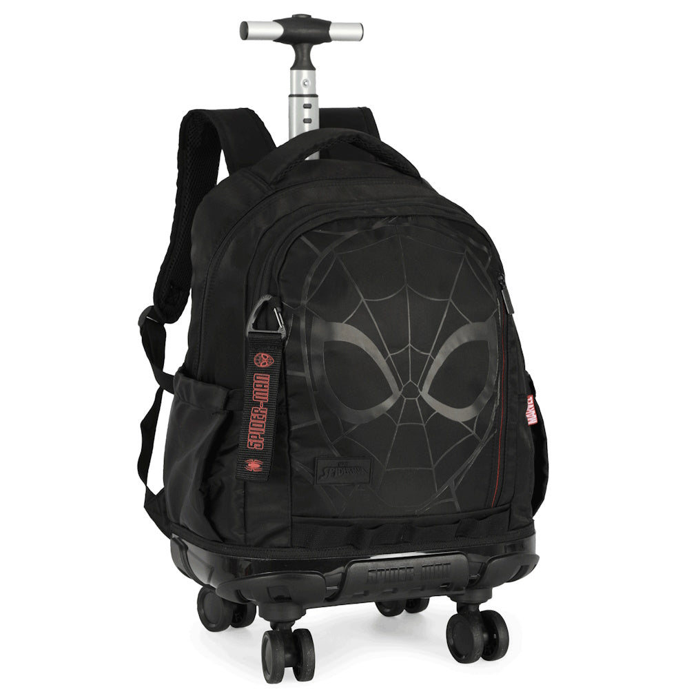 Kit Mochila Escolar com Rodinhas, Lancheira e Estojo Homem-Aranha Black - Luxcel