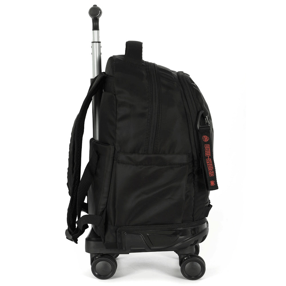 Kit Mochila Escolar com Rodinhas, Lancheira e Estojo Homem-Aranha Black - Luxcel