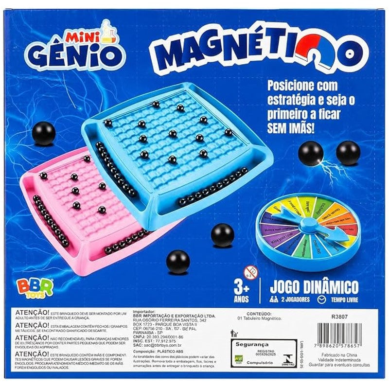 Jogo de Tabuleiro Magnético Mini Gênio - BBR