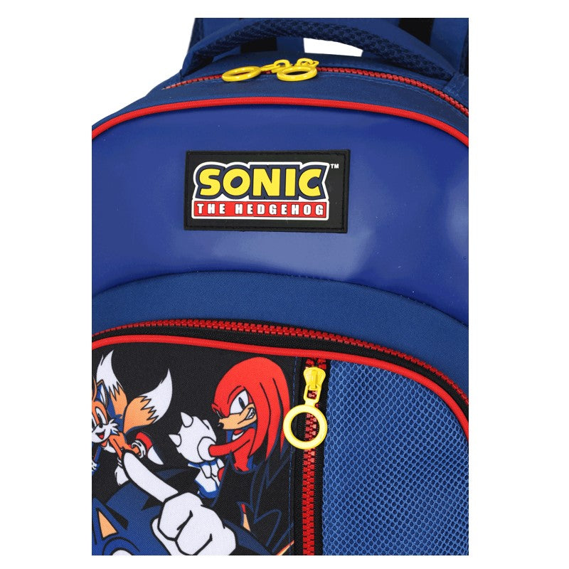 Kit Mochila de Costas + Estojo Sonic the Hedgehog Sonic, Tails e Knuckles - Luxcel