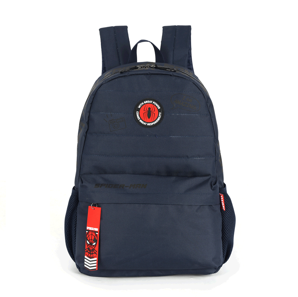Kit Mochila de Costas e Estojo Spider-Man Azul Marinho - Luxcel