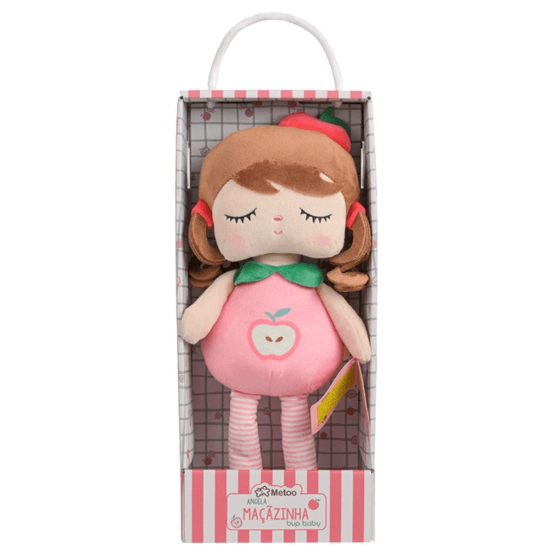 Boneca Com Caixa Angela Frutas Maçãzinha 33cm - Metoo