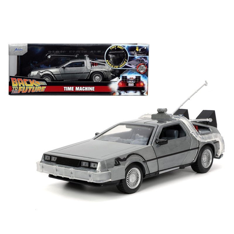 Miniatura De Volta Para o Futuro Time Machine c/ Luz 1:24 - Jada