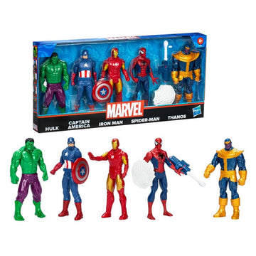 Kit Com 5 Bonecos Marvel Vingadores - Hasbro