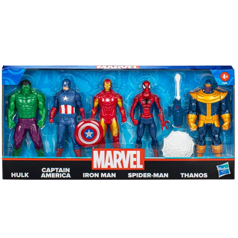 Kit Com 5 Bonecos Marvel Vingadores - Hasbro