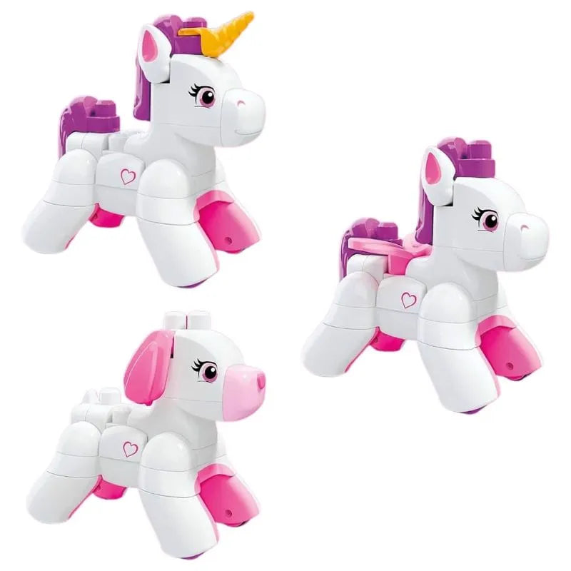 Megabloks 3 em 1 Unicórnio Monta e Brilha - Mattel