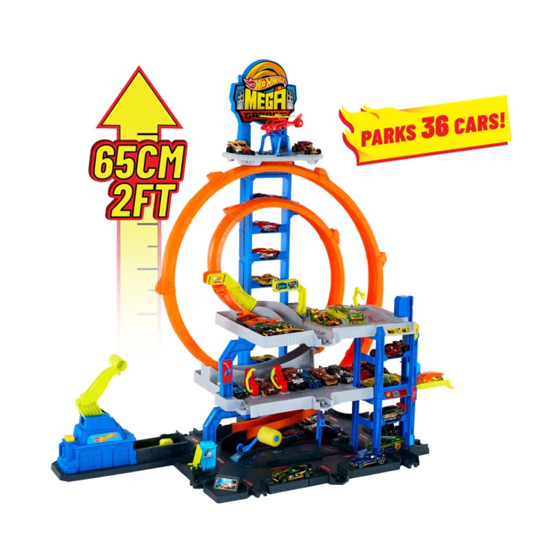 Conjunto de garagem Hot Wheels City Mega Loop - MATTEL