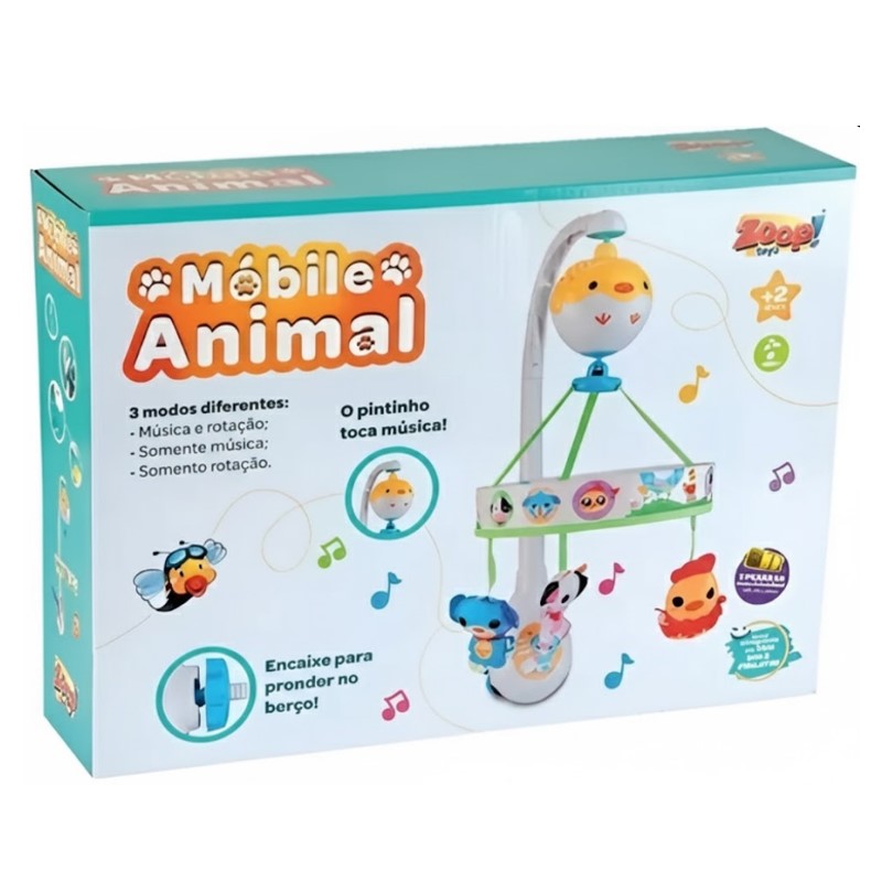 Móbile Animal Musical Multicolor - Zoop Toys