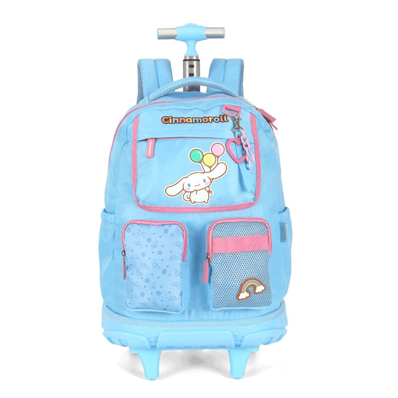 Kit Escolar Cinnamoroll com Mochila de Carrinho, Lancheira e Estojo – Luxcel