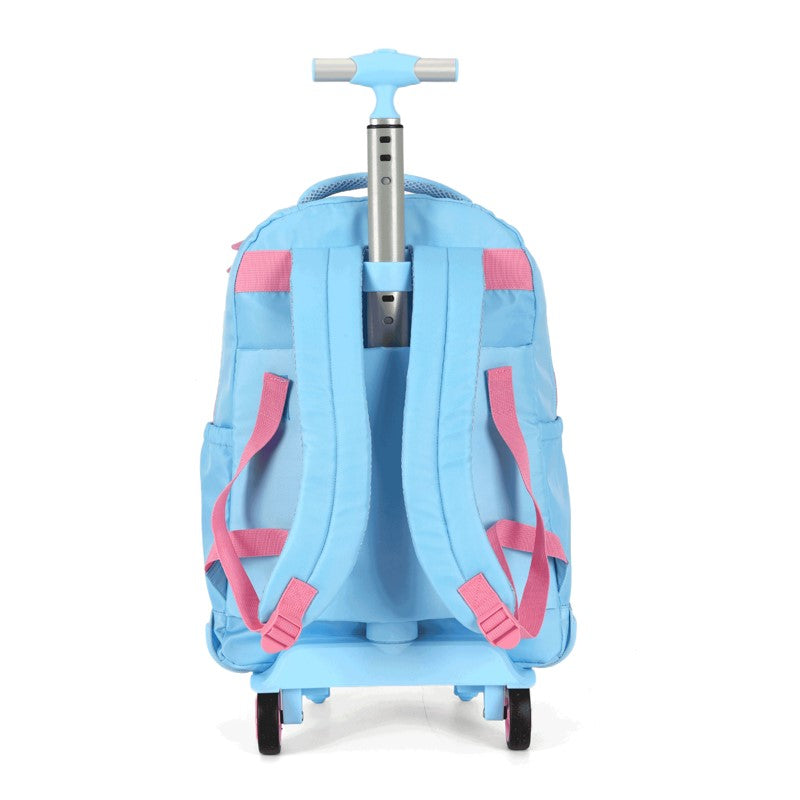 Kit Escolar Cinnamoroll com Mochila de Carrinho, Lancheira e Estojo – Luxcel