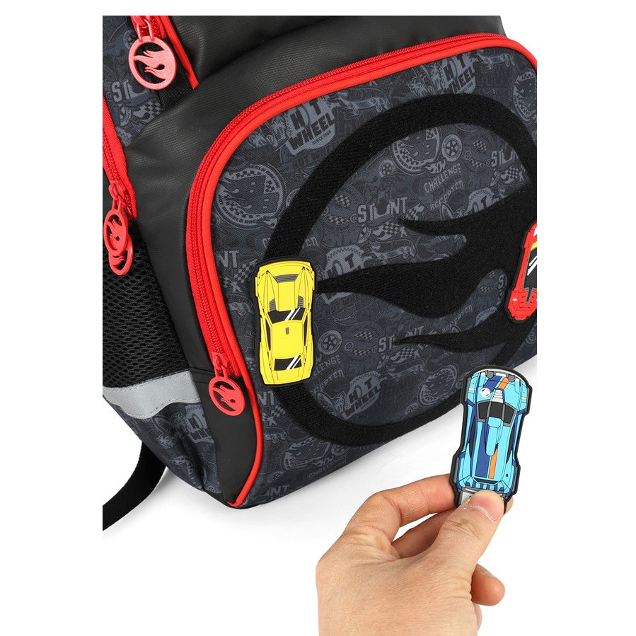 Mochila Hot Wheels Luxcel com 3D Carros em Alto-Relevo Escolar Juvenil