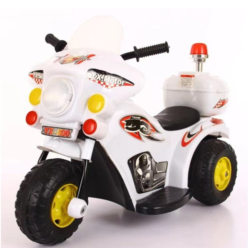 Moto Eletrica Infantil Policia Branca 6V - SHINY TOYS