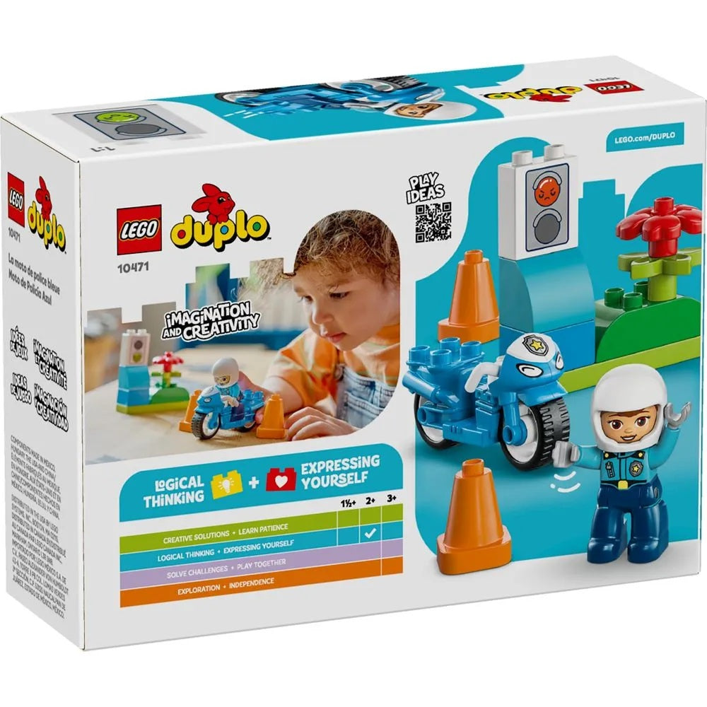 Lego Duplo Motocicleta Azul da Polícia - 10471