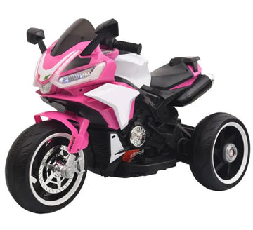 Moto Elétrica Rosa Infantil 3 Rodas 12V - Shiny Toys