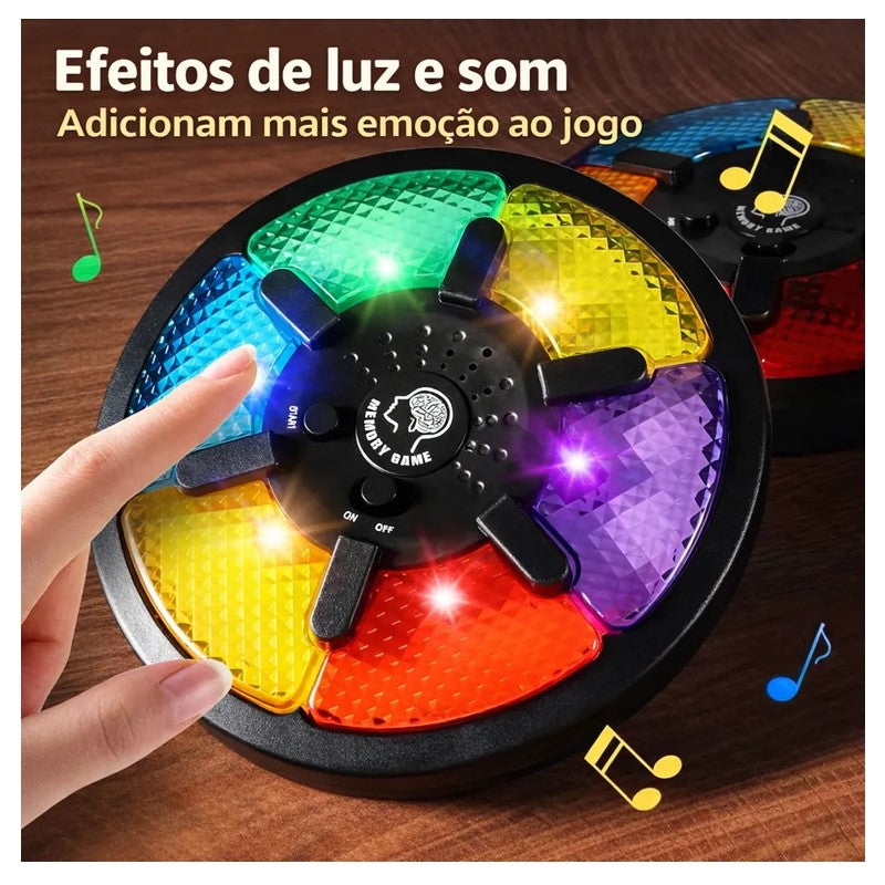 Jogo da Memória de Cores Eletrônico c/ Luz e Som - Brink Center