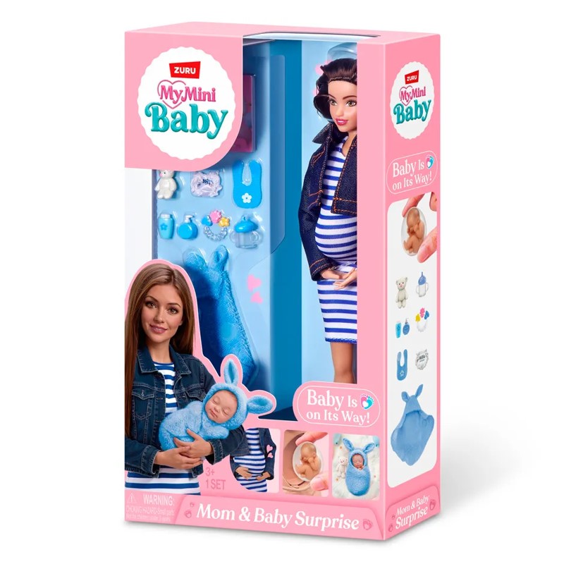 Boneca My Mini Mamãe e Bebe Surpresa - Candide