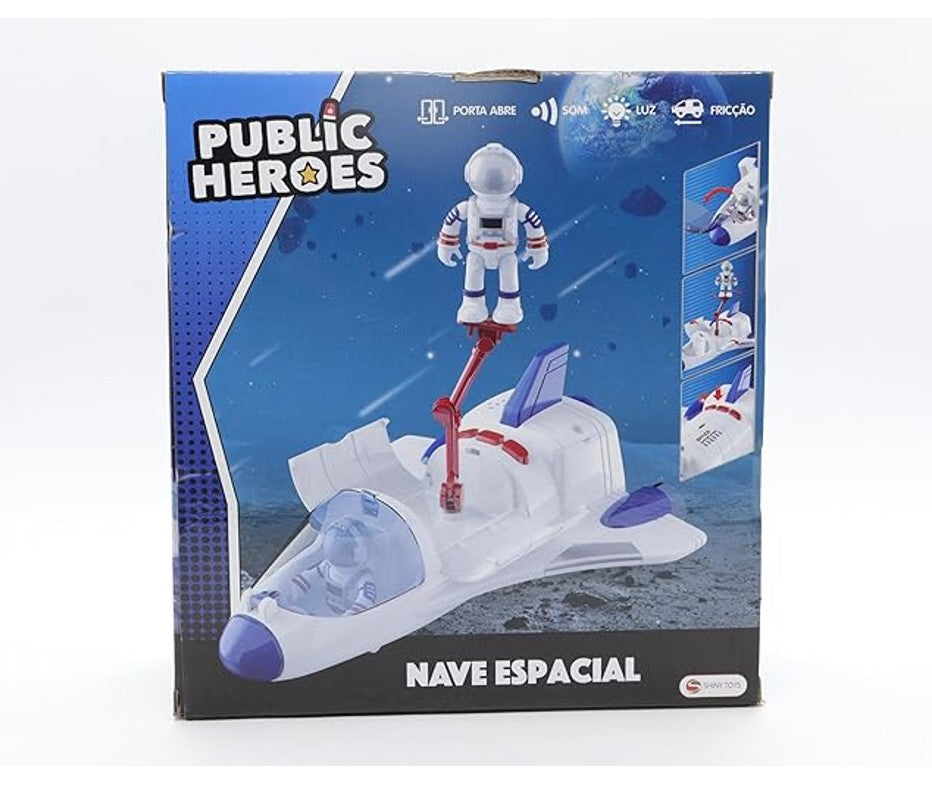 Nave Espacial e Astronauta Com Luz E Som - Shiny Toys