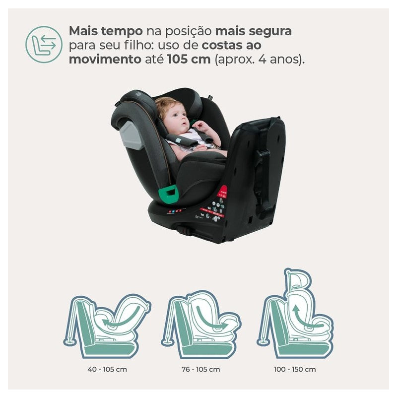 Cadeirinha Nonna 360° Preto Noturno - Infanti