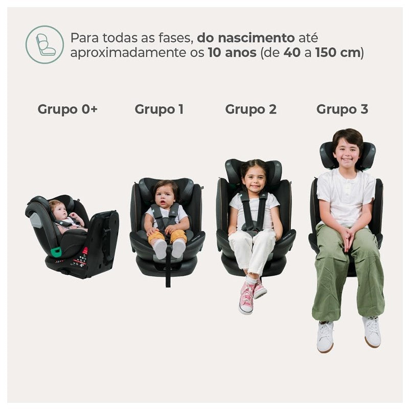 Cadeirinha Nonna 360° Preto Noturno - Infanti
