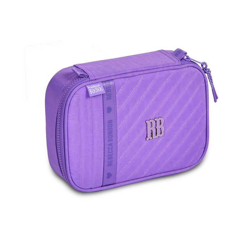 Kit Mala Escolar Rodas 360 + Estojo + Lancheiras Rebecca Bonbon