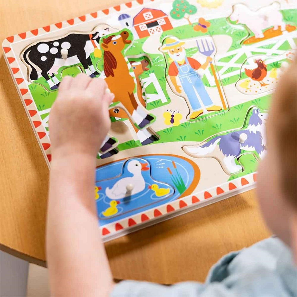 Quebra Cabeça com Som Fazenda Old Macdonald Melissa & Doug - Sunny