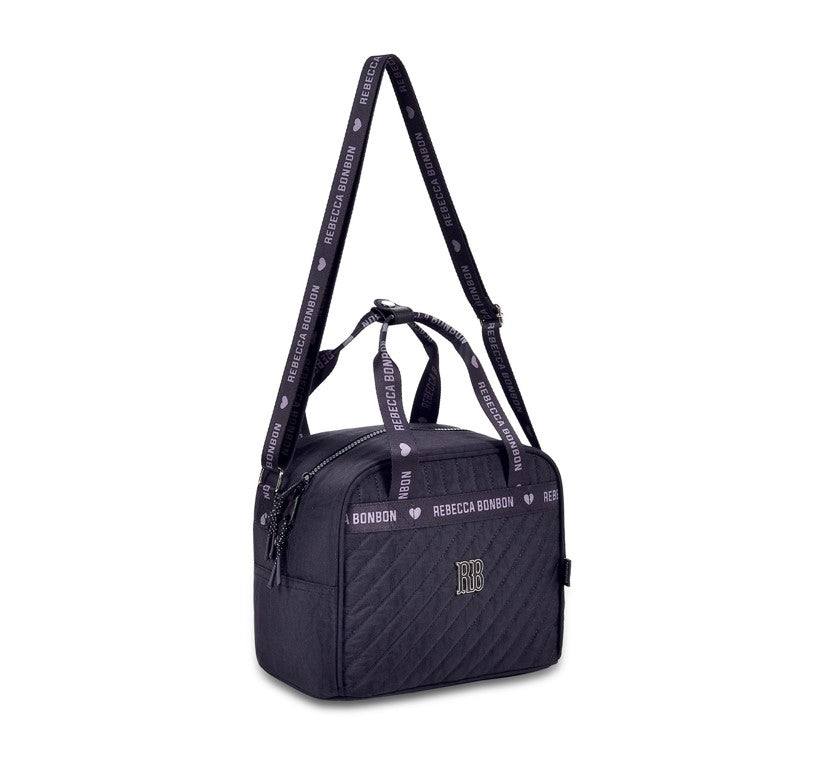 Kit Mala Escolar Rodas 360 + Estojo + Lancheiras Rebecca Bonbon