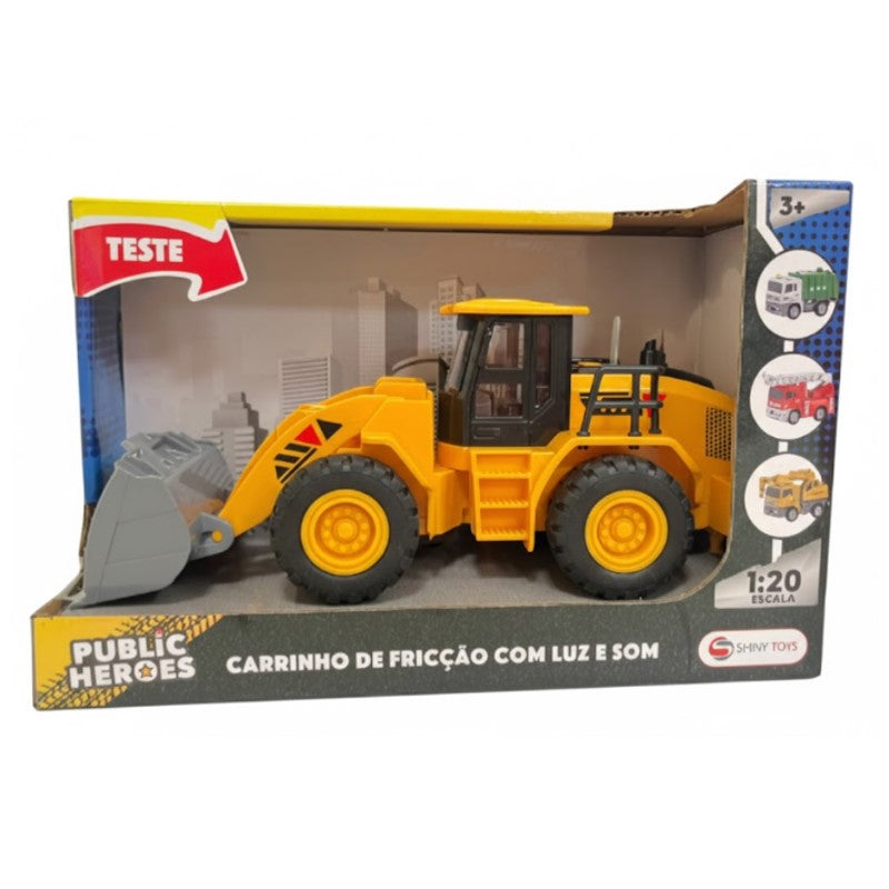 Pá Carregadeira de Fricção com Luz e Som - SHINY TOYS