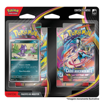 Pokémon TCG Mega Evolução Caos Ascendente 4 Pack Booster PT - Copag