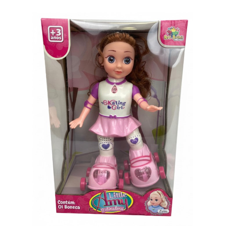 Boneca Amy Patinadora com Luz e Som - ZEIN