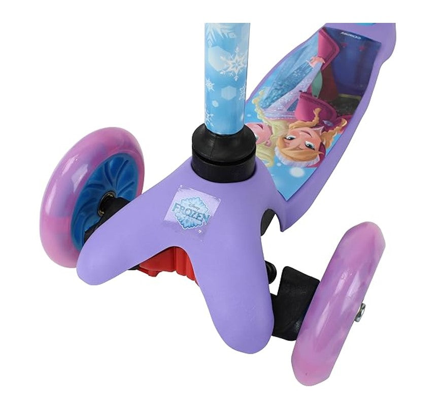 Patinete Infantil 3 Rodas Ajustavel com Led Disney Frozen