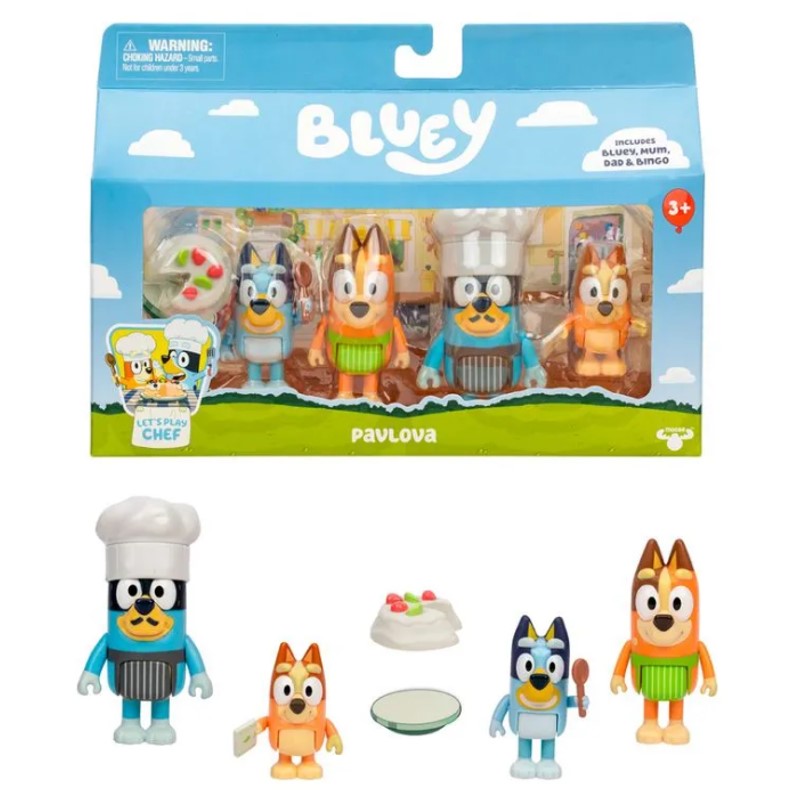 Kit com 4 Bonecos Bluey com Família - Candide