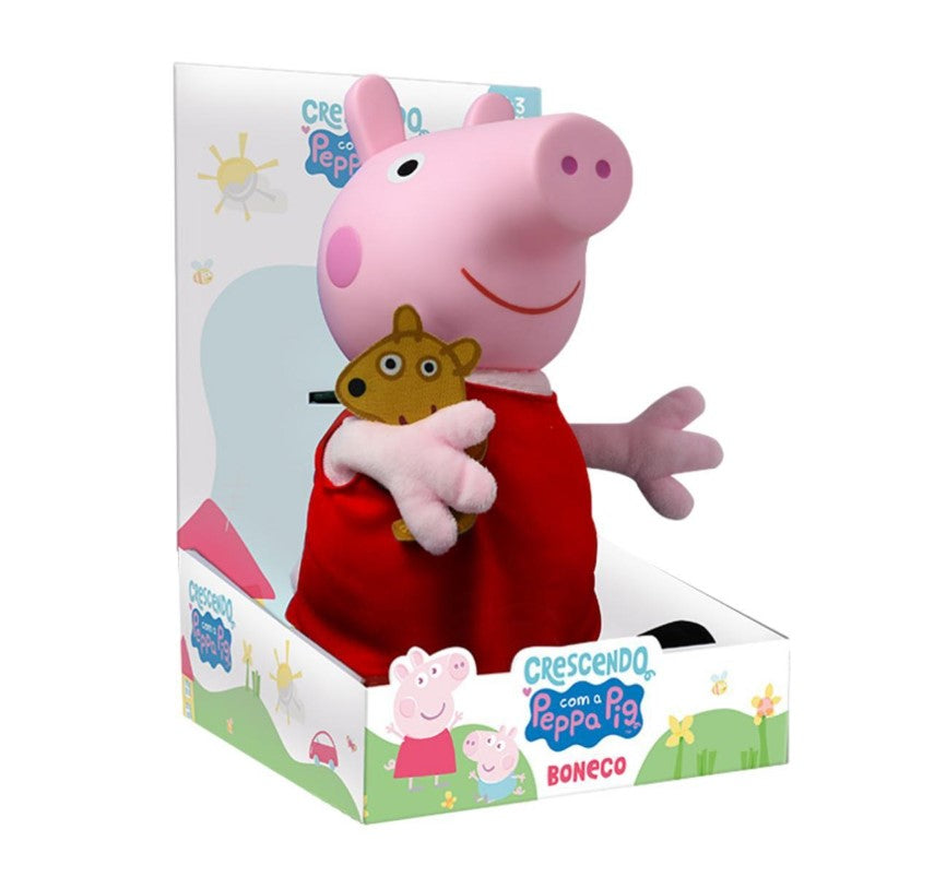 Pelúcia Boneca Peppa Pig Com Teddy - NovaBrink