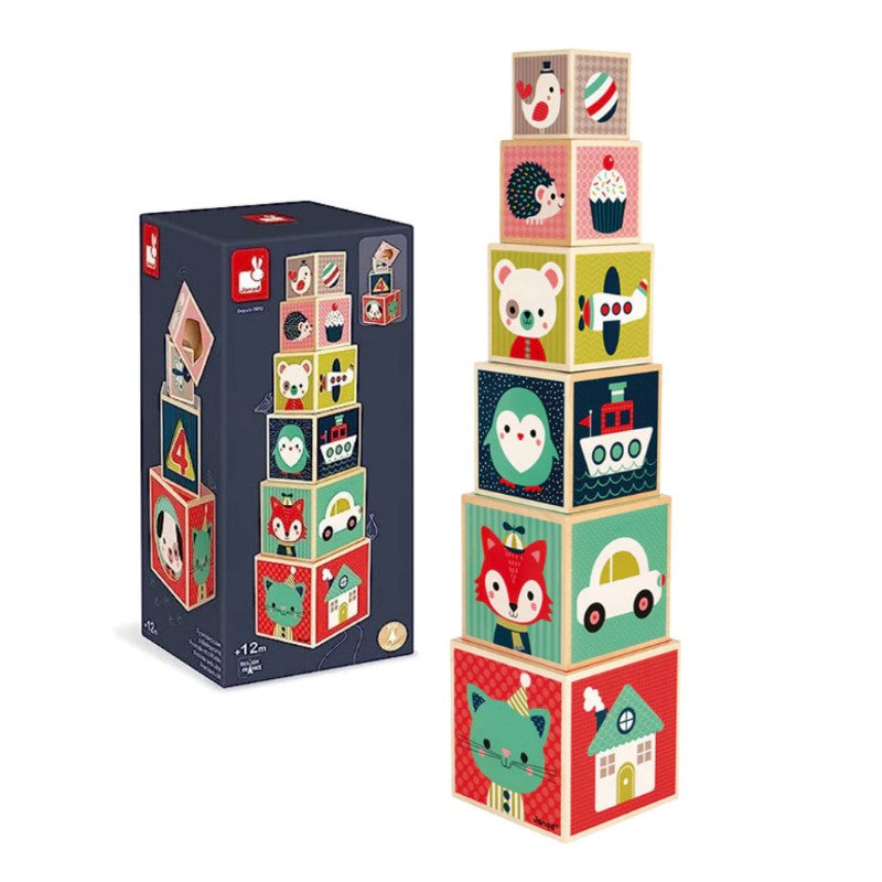 Jogo Pirâmide de 6 Blocos Baby Forest - Janod