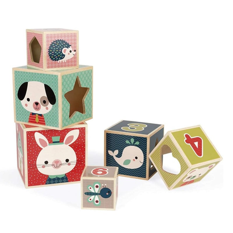Jogo Pirâmide de 6 Blocos Baby Forest - Janod