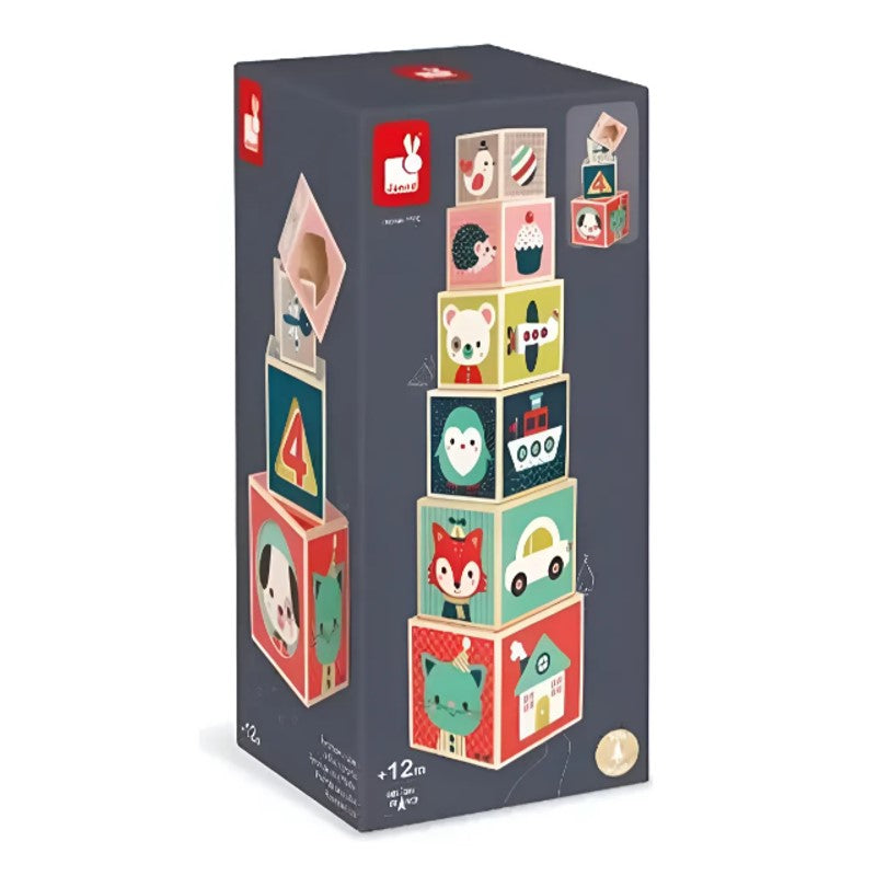 Jogo Pirâmide de 6 Blocos Baby Forest - Janod