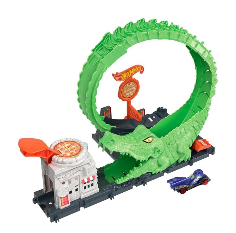 Hot Wheels City Pista Ataque Do Crocodilo - Mattel