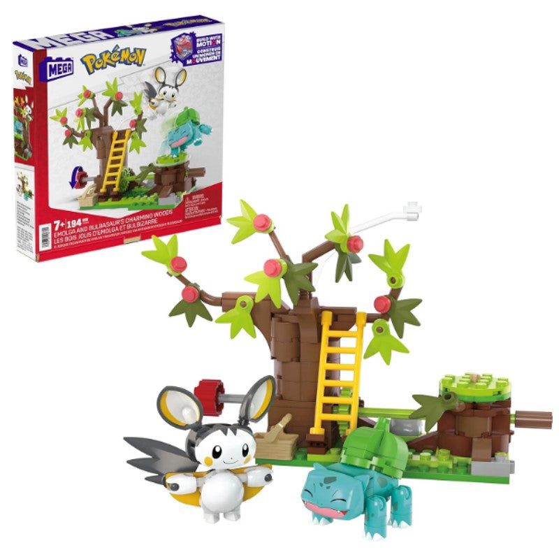 Pokémon Mega Construx Bosque Emolga E Bulbasaur - MATTEL