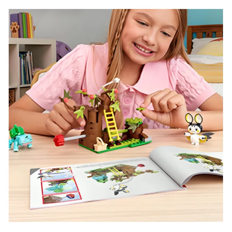 Pokémon Mega Construx Bosque Emolga E Bulbasaur - MATTEL