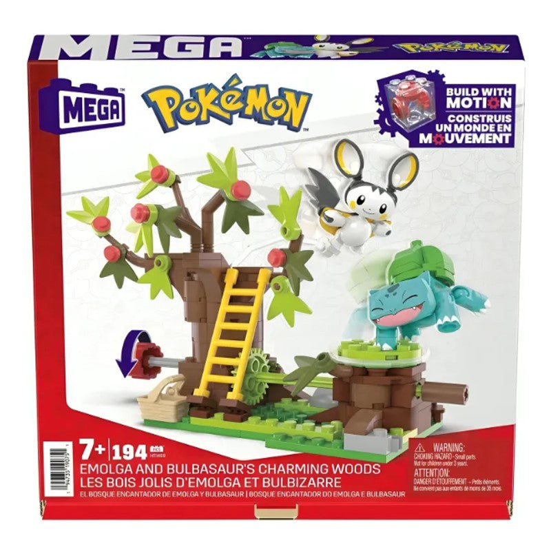 Pokémon Mega Construx Bosque Emolga E Bulbasaur - MATTEL