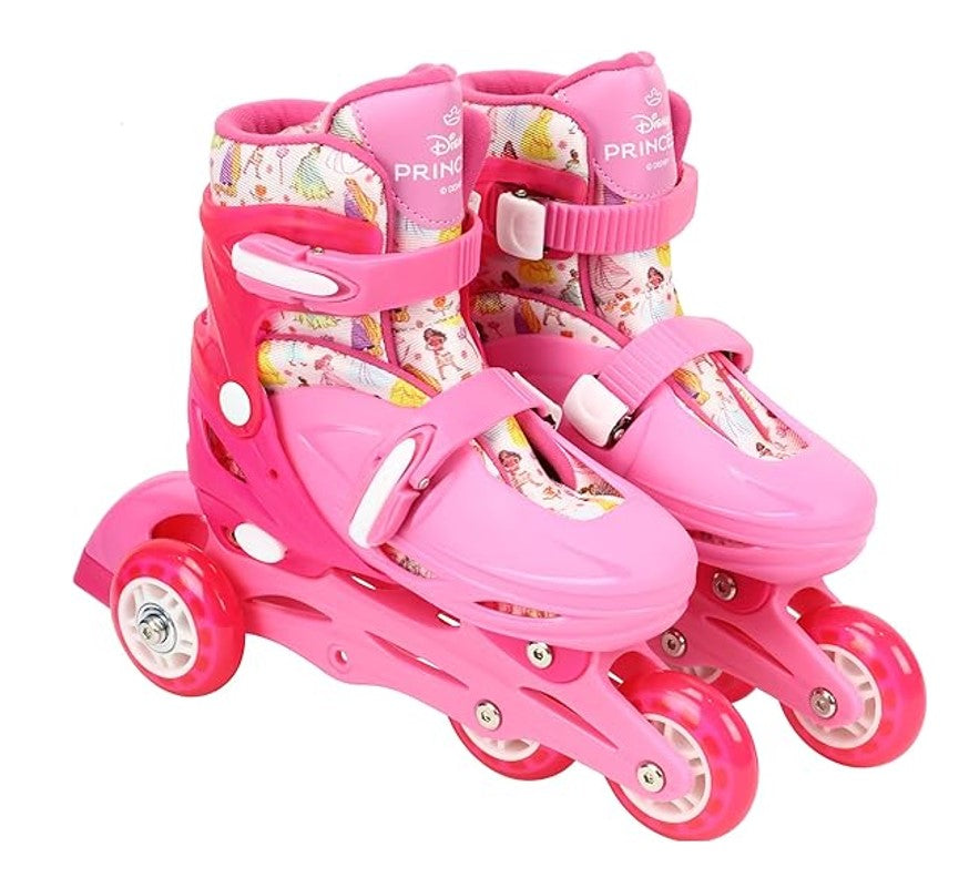 Kit Patins das Princesas 2 Em 1 4 Rodas Tamanho 32/35 - Bbr