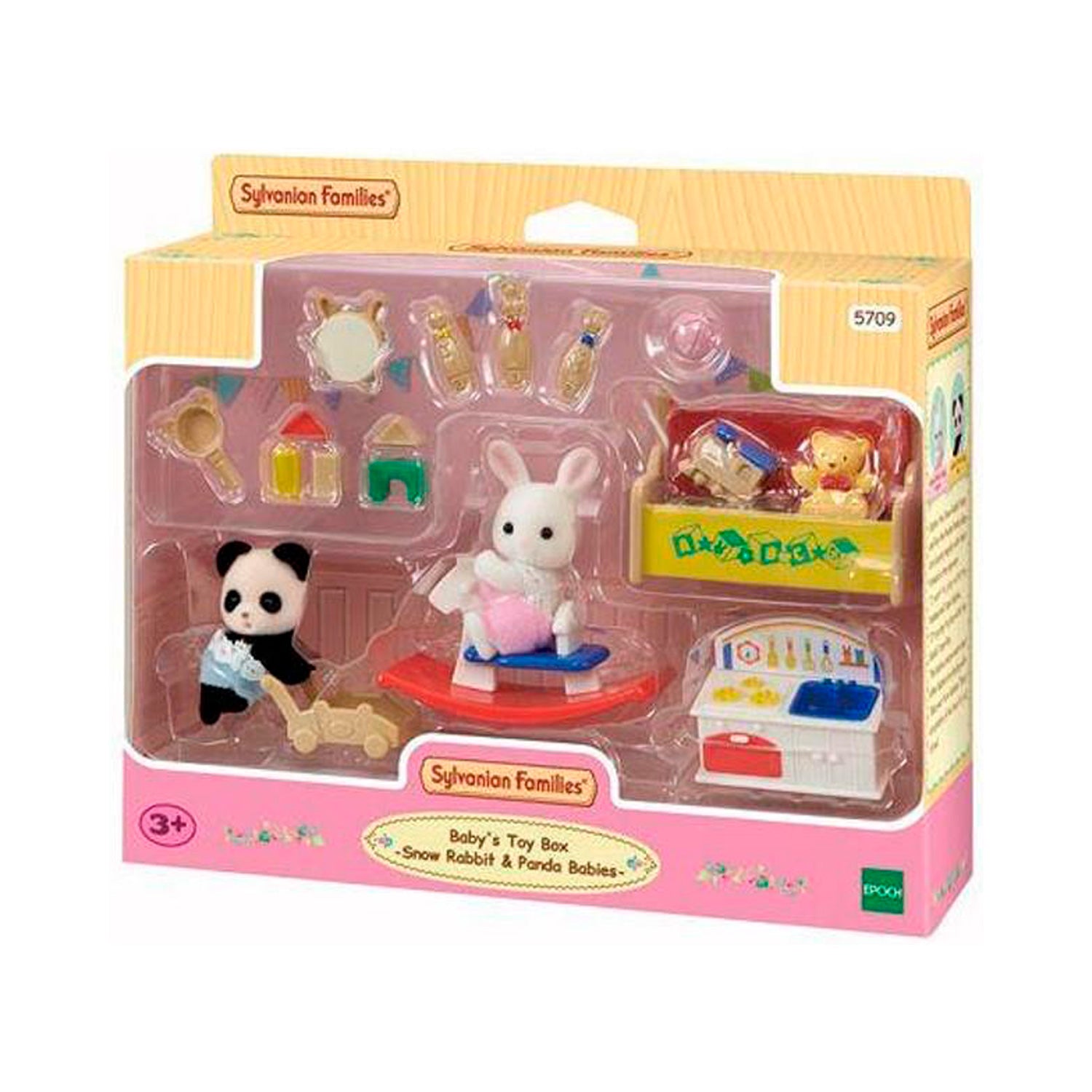 Sylvanian Families - Caixa de Brinquedos Bebê Coelho Neve e Bebê Panda