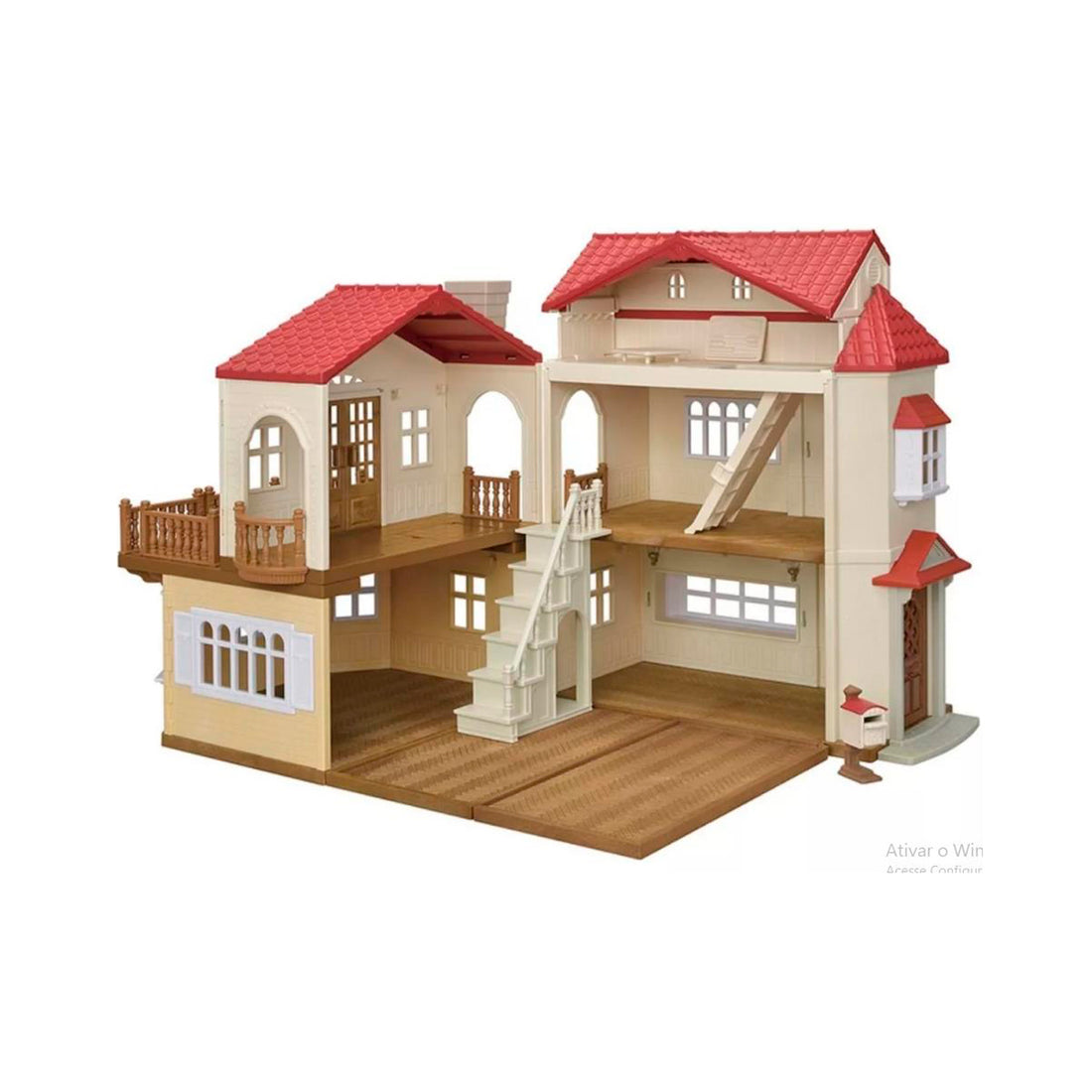 Sylvanian Families - Casa Telhado Vermelho Com Sótão