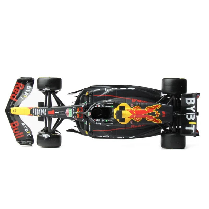 Miniatura Red Bull Racing RB19 com boneco Verstappen - CALIFORNIA