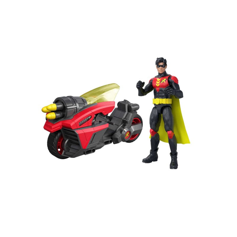 Boneco Robin Com Moto Robin-Cycle DC Comics - Mattel