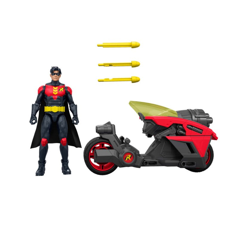 Boneco Robin Com Moto Robin-Cycle DC Comics - Mattel