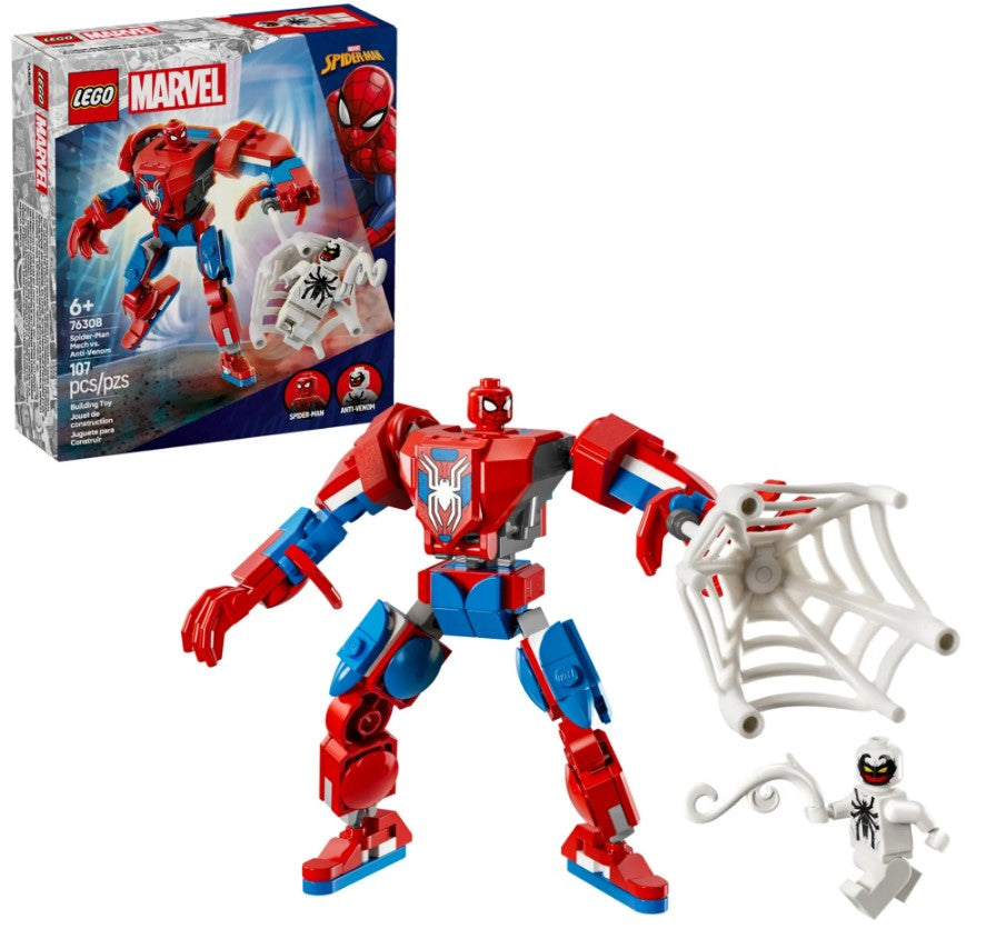 Lego Marvel Robô Homem Aranha vs Anti Venom 76308